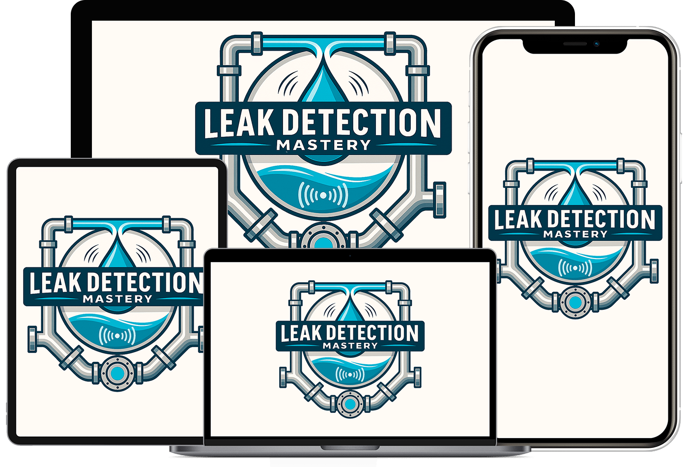 Leak Detection Mastery training displayed on desktop, laptop, tablet and mobile devices